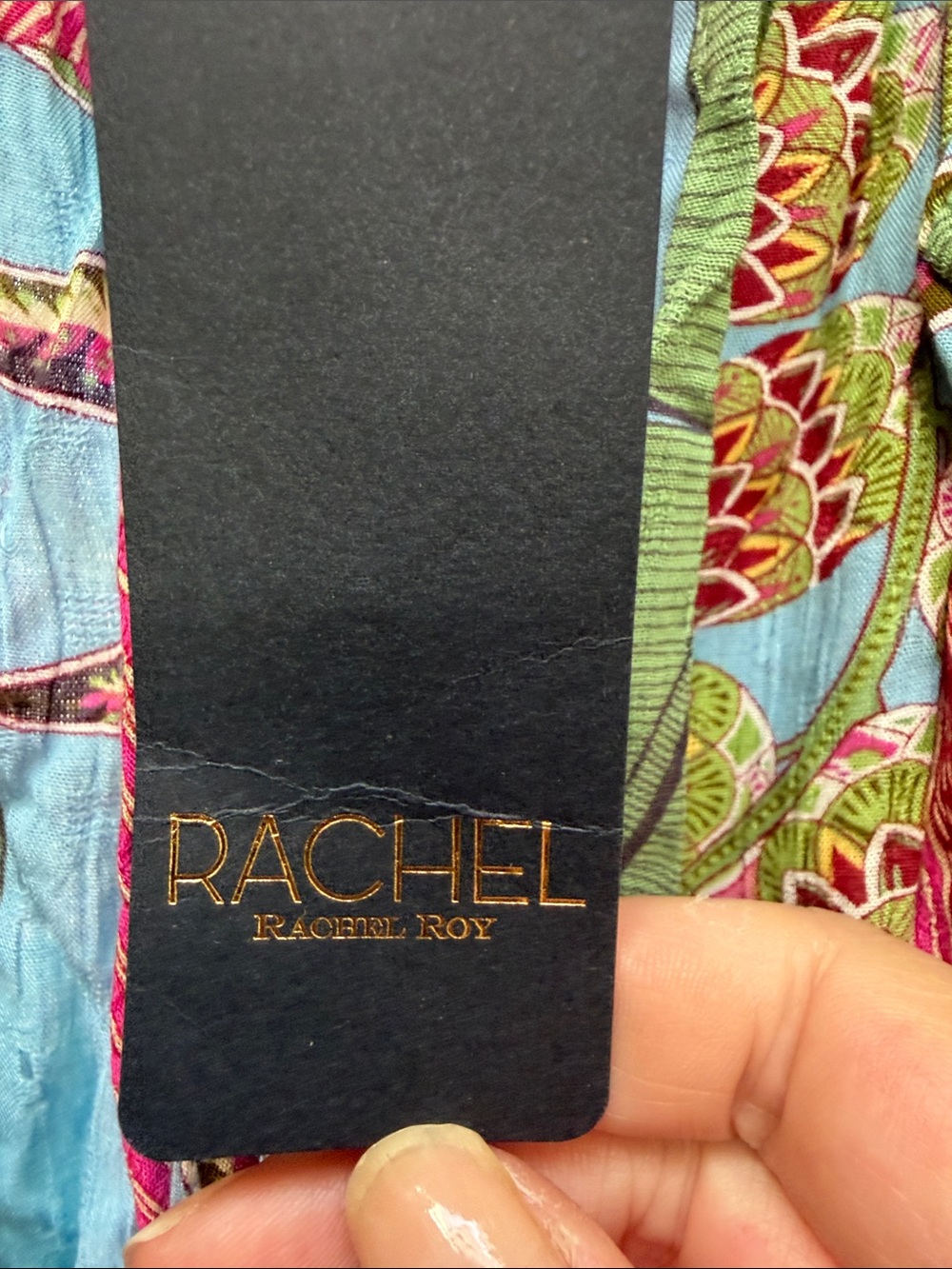 Rachel Roy Boho Off-Shoulder Floral Tie-Waist Dress in Multicolor - Picture 3 of 10